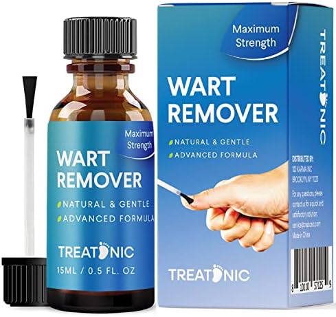 Maximum Strength Wart Remover: Fast-Acting Wart Removal, Painlessly Removers Plantar, Common, Flat Wart Treatment Freeze Off Treatonic