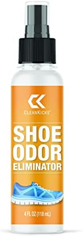 Odor Eliminator Spray, Deodorizes & Removes Bad Smells, Boots, Cleats, Sneakers, Easy to Store, 4oz Bottle CleanKicks