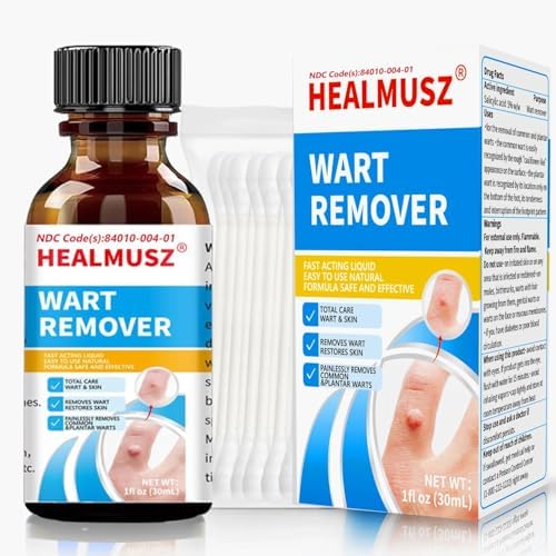 Wart & Corn Remover Liquid (Жидкость), Smoothes Skin Gentle Fast Acting Gel (Гель) Wart Removal Fast Acting Salicylic Wart Removers (NDC Code：84010-004-01) HEALMUSZ