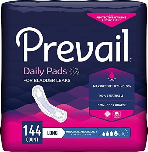 (Pack of 16) Prevail Bladder Control Pads Moderate Absorbency, White by First Quality Model# BC013 (1 Pack of 16 Pads) Prevail