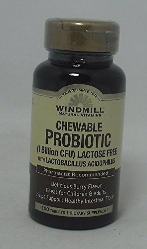 Windmill Probiotic Lactose Free Berry Chewables (Жевательные таблетки) - 100 Count WINDMILL HEALTH PRODUCTS LLC