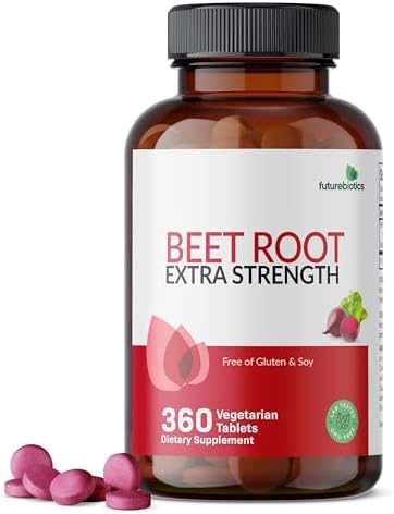 Futurebiotics Beet Root Extra Strength (Equivalent to 2000mg Beet Root per Serving (Порция) from 500mg 4:1 Extract), Non-GMO, 120 Vegetarian Tablets (Вегетарианские таблетки) FutureBiotics