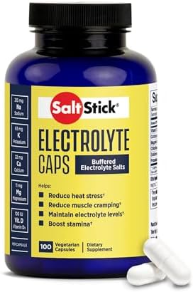 SaltStick Electrolyte Capsules (Капсулы) with Vitamin D | Salt Pills with Electrolytes for Running, Endurance Sports Nutrition, Running Supplements | 100 Count Electrolyte Pills SaltStick