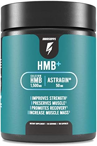 InnoSupps HMB+ | 1500mg HMB (Beta-Hydroxy Methylbutyrate) & 50mg Astragin | Enhanced Absorption, Preserves Muscle, Promotes Recovery, Increase Lean Muscle Mass | Gluten Free - 120 Veggie Capsules (Капсулы на растительной основе) InnoSupps