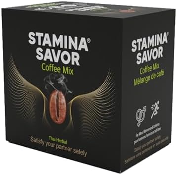 Stamina Savor Thai Herbal Instant Coffee Mix – Energizing Blend with Roasted Ground Coffee Beans & Herbal Extracts, Beverage for Enhanced Wellness & Stamina (10 Sachets x 15 Gram) STAMINA SAVOR