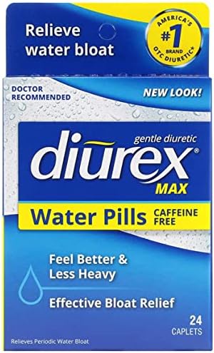 Diurex Max Water Caplets Caffeine Free - 24 Caplets, Pack of 3 Diurex