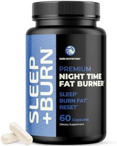 Night Time Fat Burner to Shred Fat While You Sleep | Appetite Suppressant, Carb Blocker & Weight Loss Support Supplements | Burn Belly Fat, Support Metabolism & Fall Asleep Fast | 60 Nighttime Pills Nobi Nutrition