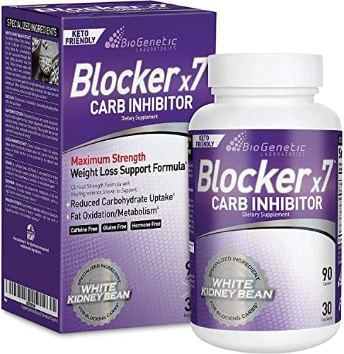 BioGenetic Labs Carb Blocker X7 - White Kidney Bean Cheat Pill - Keto-Friendly - Carb Blocker Pills for Women and Men - Appetite Suppressant to Maintain Your Ideal Body Weight (90 Capsules (Капсулы)) BioGenetic Laboratories