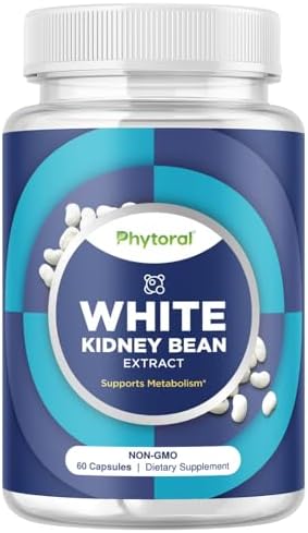 White Kidney Bean Extract Capsule - Extra Strength White Kidney Bean Sugar & Carb Blocker plus Appetite Suppressant Support - Plant Based Energy Supplement - Non-GMO Gluten Free & Made in the US Phytoral