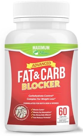 Maximum Slim Fat & Carb Blocker Pure Kidney Bean Extract for Weight Loss and Appetite Suppressant, Maximum Slim