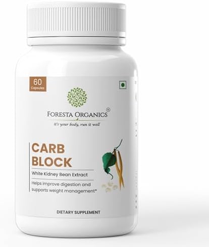 Carb Block | Carbohydrate Blocker - White Kidney Bean Extract - 60 Count (Pack of 1) Foresta Organics