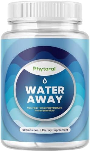 Herbal Diuretic Pills for Water Retention - Fast Acting Water Away Pills with Dandelion Green Tea and Other Natural Diuretics for Water Retention and Bloating Relief for Women and Men (60 Servings (Порции)) Phytoral