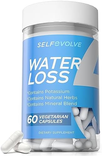 Water Loss - Natural Water Pills for Reducing Water Retention & Bloating Relief with Dandelion Extract, Potassium & 7 Natural Ingredients - 60 Veggie Capsules (Капсулы на растительной основе) Selfevolve