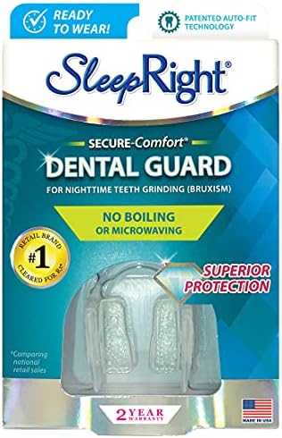 SleepRight Secure-Comfort Dental Guard Mouth Guard To Prevent Teeth Grinding SleepRight No Boil Dental Guard SleepRight