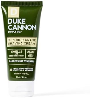 Duke Cannon Superior Grade Shaving Cream - Barbershop Formula with Aloe Vera, Shea Butter, Macadamia Nut Oil (2 ounces) Duke Cannon Supply Co.