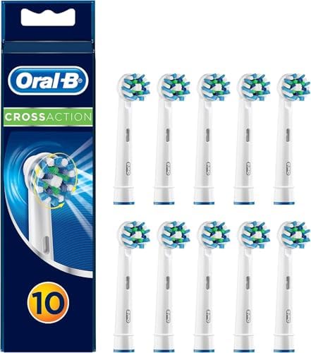 Oral-B Pro Cross Action Toothbrush Heads for Electric Toothbrush, Pack of 10, Suitable for a Post Box Oral-B