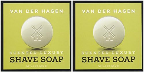 Van Der Hagen Men's Luxury Scented Shave Soap, 3.5 Ounce (Pack of 2) Van Der Hagen