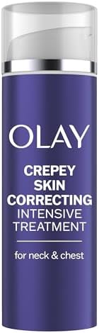 Olay Crepey Skin Correcting Intensive Treatment Cream for Neck & Chest with Retinol24, Vitamin B3 Complex, Deeply Hydrates, Renews & Smoothes Skin, 1.7 fl oz Olay