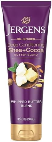 Jergens Shea + Cocoa Butter Body Lotion for Dry Skin, Deep Conditioning Moisturizer, with Vitamins E & B3, 8.5 oz Jergens