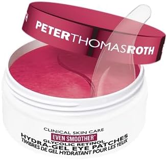 Peter Thomas Roth | Even Smoother™ Glycolic Retinol Hydra-Gel Eye Patches, Under-Eye Patches With Glycolic Acid and Retinol, Treats Tiny Bumps, Texture, Fine Lines and Wrinkles Under the Eye Area Peter Thomas Roth