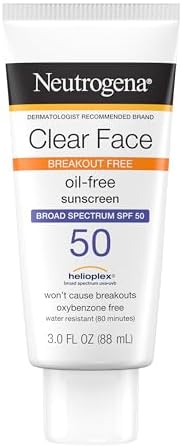 Солнцезащитный крем для лица SPF 50, без аромата и некомедогенный, 88 мл Neutrogena