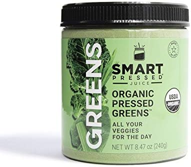 Smart Pressed Organic Greens Superfoods Juice Powder (Порошок) Single Serving (Порция) Cold-Pressed Vegan Alkalizing Green Juice Cleanse Detox (Original, 30 Servings (Порции) Bottle) SMART Pressed