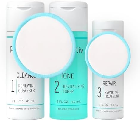 3-Step Acne Treatment Kit -Revitalize Your Skin with Benzoyl Peroxide Face Wash Repairing Spot Treatment for Face and Body and Exfoliating Toner 30-Day Complete Acne Care System for Clear Radiant Skin TIDILYS