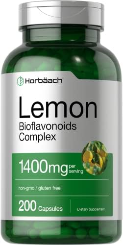 Horbäach Lemon Bioflavonoids Complex 1400 mg | 200 Capsules | with Rutin and Hesperidin | Non-GMO, Gluten Free Supplement Horbäach