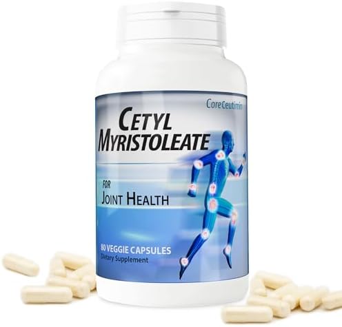 Cetyl Myristoleate - Omega 5 Fatty Acid - Ultra Support for Relief from Joint Discomfort and Stiffness - Also Includes Glucosamine, MSM & Hyaluronic Acid - 80 Capsules (Капсулы) CoreCeutimin