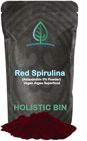 Alkaline Rock Stars Blue Green & Red Algae Supplement - 500mg | Pure Marine Phytoplankton Plus Astaxanthin | Rich in Antioxidants, Chlorophyll, & Vegan Omega 3's | 30 Day Supply (40 Capsules (Капсулы)) Holistic Bin