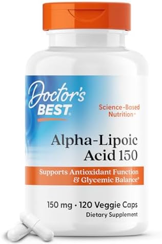 Doctor's Best Alpha-Lipoic Acid 150, Helps Support Glucose Metabolism and Regenerate Antioxidants* Non-GMO, Gluten Free, Vegan, Soy Free, 150mg, 120 Veggie Caps (Вегетарианские капсулы) Doctor's Best