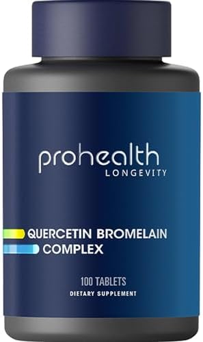 ProHealth Quercetin & Bromelain Complex (100 Tablets (Таблетки)) - Natural Anti-Histamine - Sinus and Allergy Support Supplement ProHealth