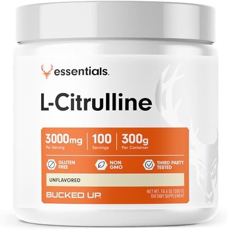 Bucked Up L-Citrulline 3000mg Powder (Порошок), Essentials (100 Servings (Порции)) Bucked Up