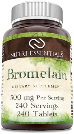 Bromelain 500 mg 240 Tablets (Таблетки) Supplement | Non-GMO | Gluten Free | Made in USA Nutri Essentials