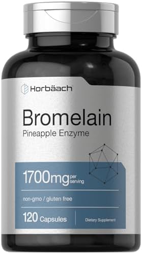 Horbäach Bromelain 1700 mg | 120 Capsules | Supports Digestive Health | Pineapple Enzyme Supplement | Non-GMO, Gluten Free Horbäach