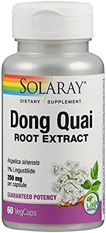 Solaray Dong Quai Root Extract, 250 mg, 60 Count Solaray