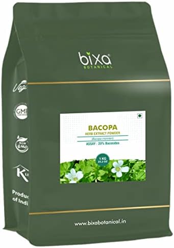 bixa BOTANICAL Ayurvedic Natural Herbal Supplement BRAHMI (BACOPA MONNIERI) Dry Extract Pure Authentic Premium Quality- 20% BACOSIDES by UV | 1 KG 1Pack Bixa BOTANICAL