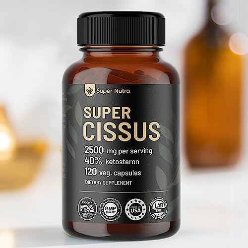 Cissus 2500mg Cissus Quadrangularis Extract 120 Veg Capsules (Вегетарианские капсулы) 1 per Servings (Порции) 4 Months Supply. SUPER NUTRA