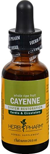 HERB PHARM Organic Cayenne Extract, 1 FZ Herb Pharm