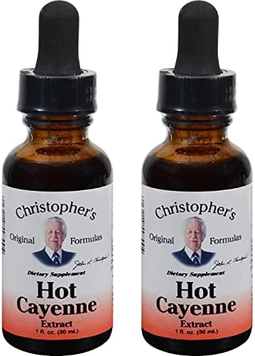 Dr. Christophers Hot Cayenne Extract - Free of Added fillers and Chemicals - 1 fl oz (Жидкие унции) (Pack of 2) Septhope