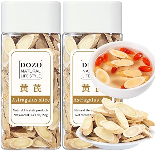 DOZO Astragalus Slice Radix Astragalus Root Huang qi Tea 黄芪 黄芪片 300g/10.5oz Premium Astragalus Root Tea Slices 黃芪 DOZO