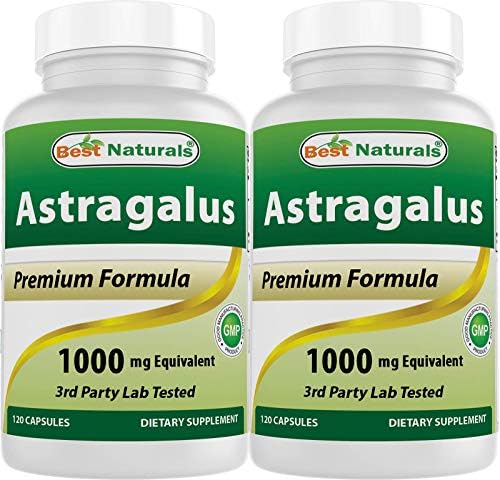 Best Naturals Astragalus Extract 1000 Mg 120 Capsules (Капсулы) (Pack of 2) Best Naturals