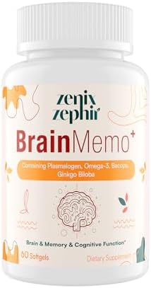 Memory Focus Supplement - Brain Support with Omega-3, Bacopa and Plasmalogens for Enhanced Cognitive Function - Concentration and Memory - Non-GMO, 60 Softgels (Мягкие капсулы) ZenixZephir