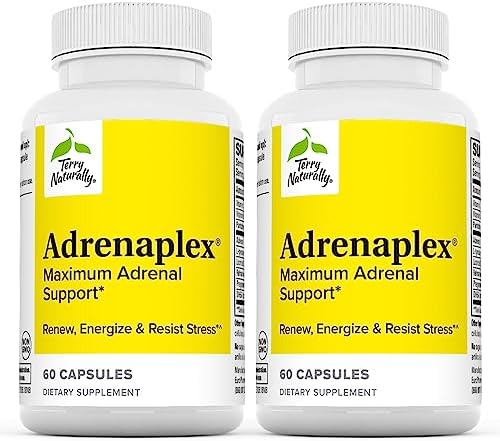 Adrenaplex - 60 капсул - Максимальная поддержка adrenal - Без ГМО, без глютена - 30 порций Terry Naturally