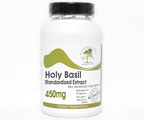 Holy Basil Standardized Extract 450mg ~ 200 Capsules (Капсулы) - No Additives Naturetition Supplements