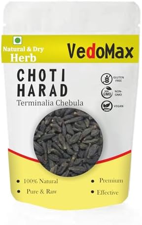 VedoMax Choti Harad Whole | Haritaki | Terminalia Chebula - Pure & Natural 200 gm VedoMax