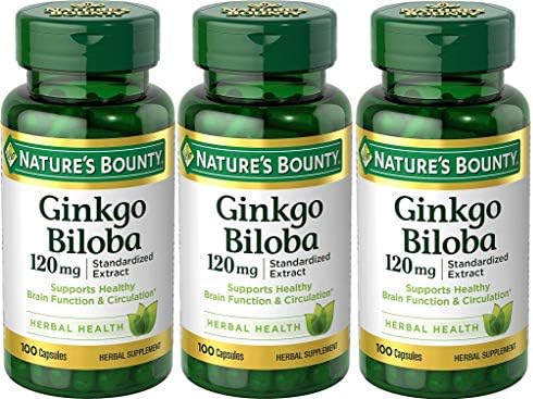 Nature's Bounty Ginkgo Biloba 120 mg 100 ea (Pack of 3) Nature's Bounty