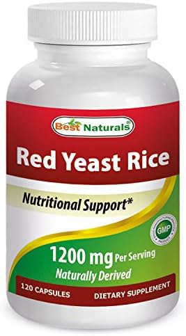 Best Naturals, Red Yeast Rice, 600 mg capsules, 120 Capsules (Капсулы), 2 capsules per serving/1200mg per serving Best Naturals