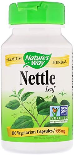 Nature's Way Nettle Leaf 435 mg, TRU-ID Certified, Non-GMO Project, Vegetarian, 100 Count, Pack of 2 Nature's Way