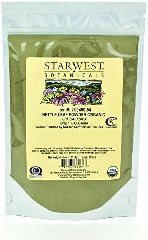 Starwest Botanicals Organic Nettle Leaf Powder (Порошок), 4 Ounces Starwest Botanicals